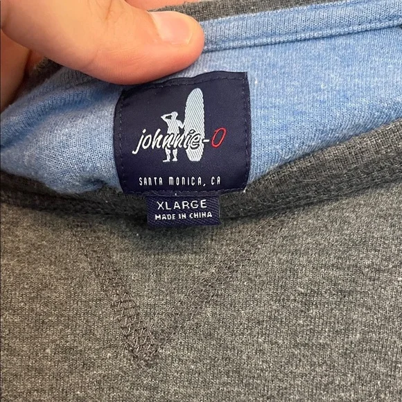 johnnie-O Charcoal Crewneck Sweater - Picture 2 of 3